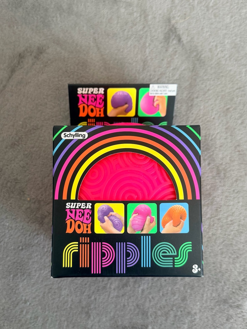 Schylling - NeeDoh - Super Ripple Ball - Pink - Squishy - Sealed & Brand New